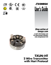 Thumbnail of document Manual - TXUN-HT 2-Wire Transmitter w/Hart Protocol Enabled